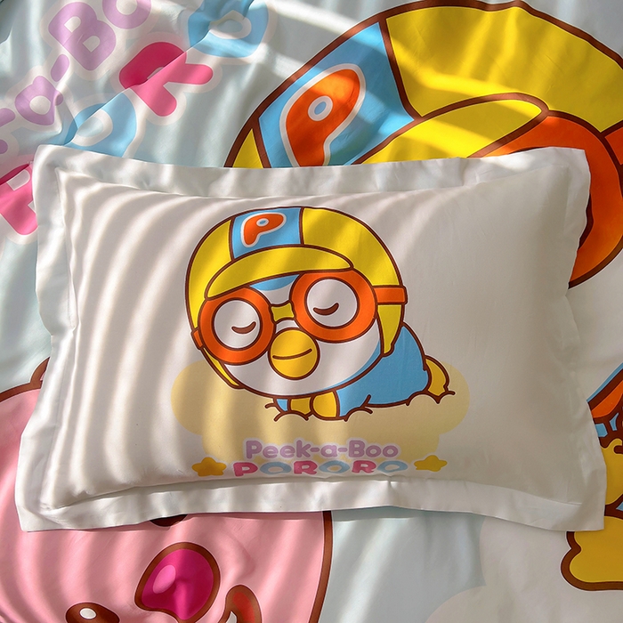 91家纺网 家纺一手货源 找家纺 浩诚 2025新款啵乐乐正版授权全棉纯棉四件套 开心伙伴