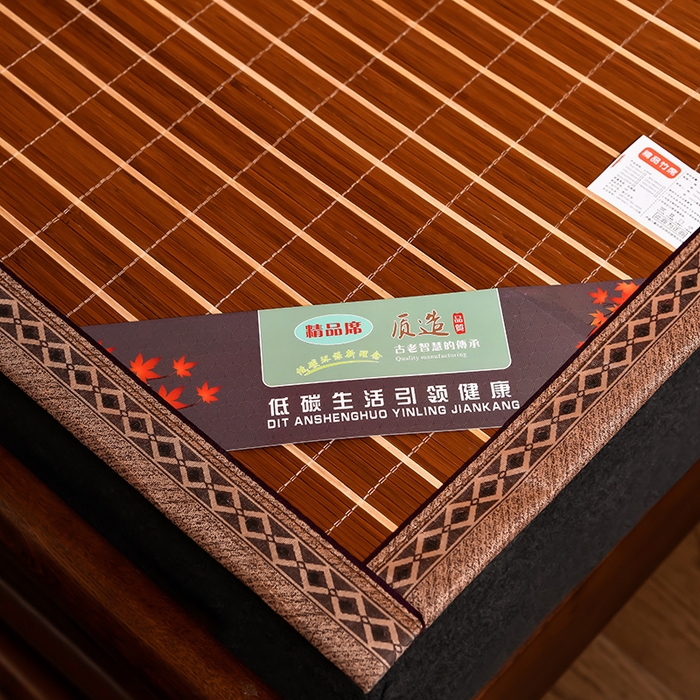 91家纺网 家纺一手货源 找家纺 苏迪凉席竹席2025新款竹席凉席冰丝席碳化双面印花藤草席 碳化岁月