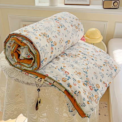 91家纺网 家纺一手货源 找家纺 （总）金蕊阁 2025新款A类水洗双层纱夏被大豆夏被夏凉被空调被