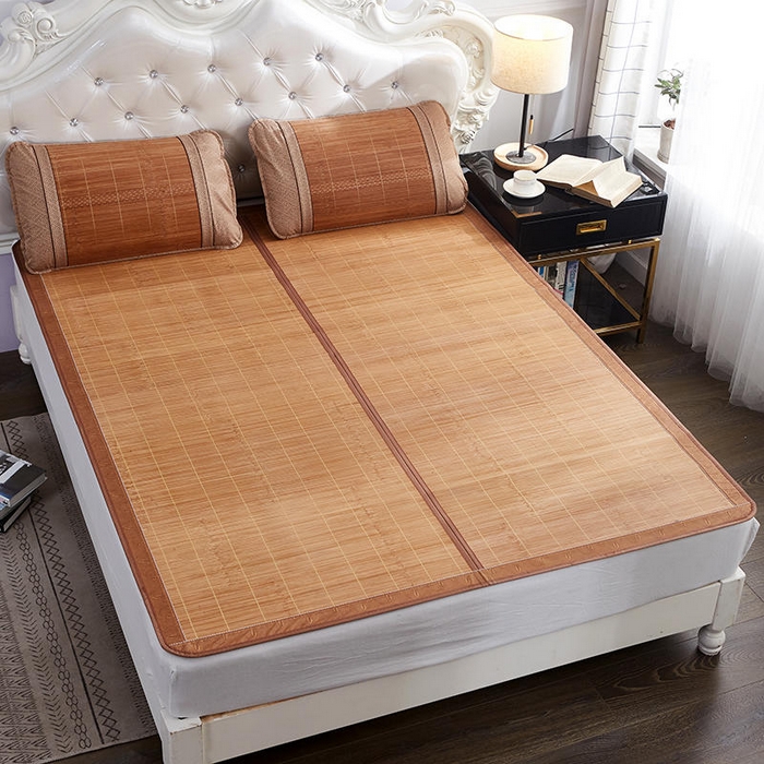 91家纺网 家纺一手货源 找家纺 苏迪凉席竹席2025新款竹席凉席冰丝席碳化双面印花藤草席 3.2碳化席