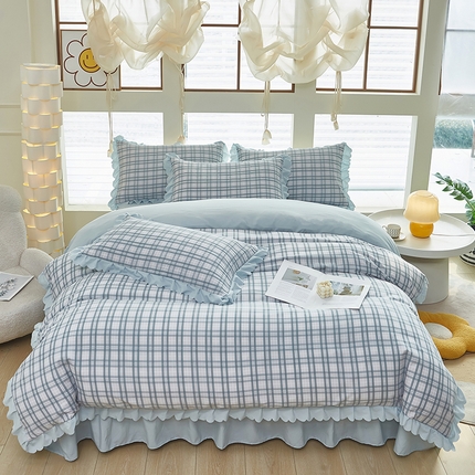 91家纺网 家纺一手货源 找家纺 （总）美之润家纺2025新款针织棉被套床盖纯色四件套