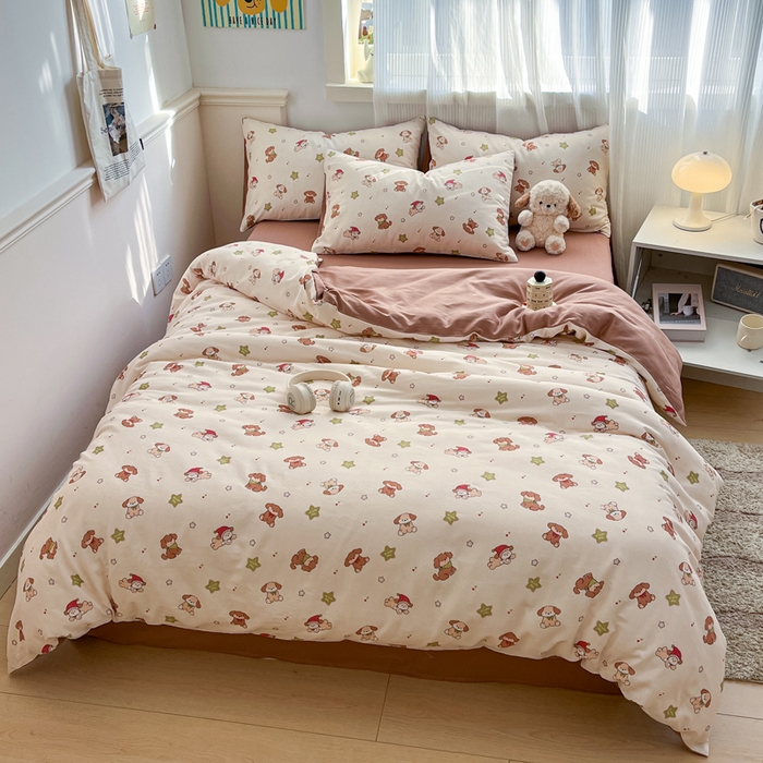 91家纺网 家纺一手货源 找家纺 （总）涵宸家纺 2025新款全棉双层纱印花四件套