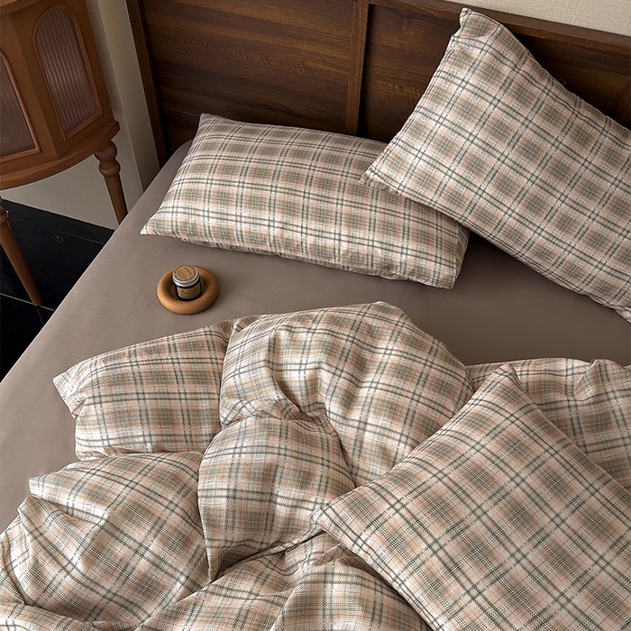 91家纺网 家纺一手货源 找家纺 优品阁  2025新款A类全棉有氧双层纱四件套 布里奥