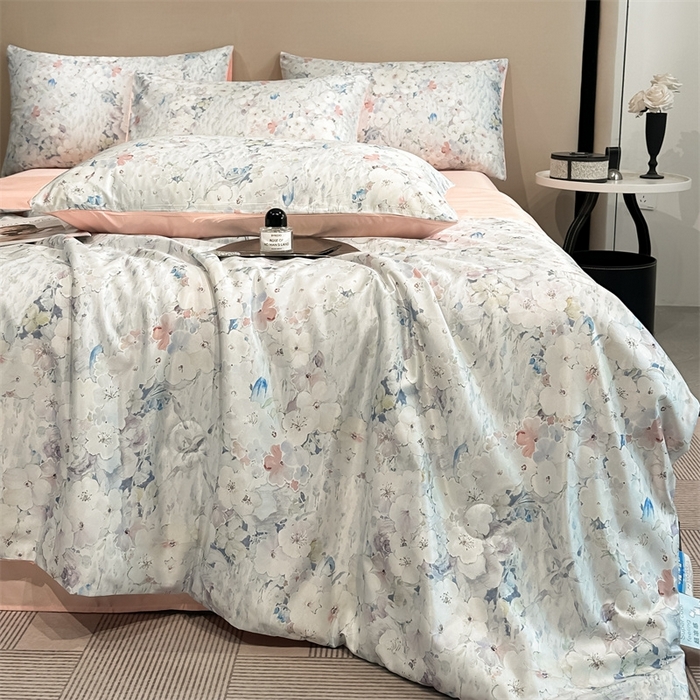 91家纺网 家纺一手货源 找家纺 笙意家纺  2025新款水洗真丝数码印花暗盒款夏被 乔温