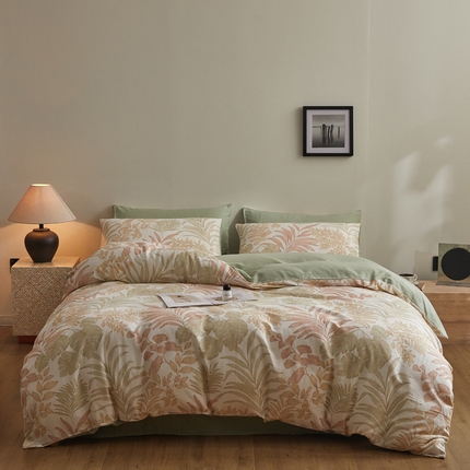 91家纺网 家纺一手货源 找家纺 （总）涵宸家纺 2025新款全棉双层纱印花四件套