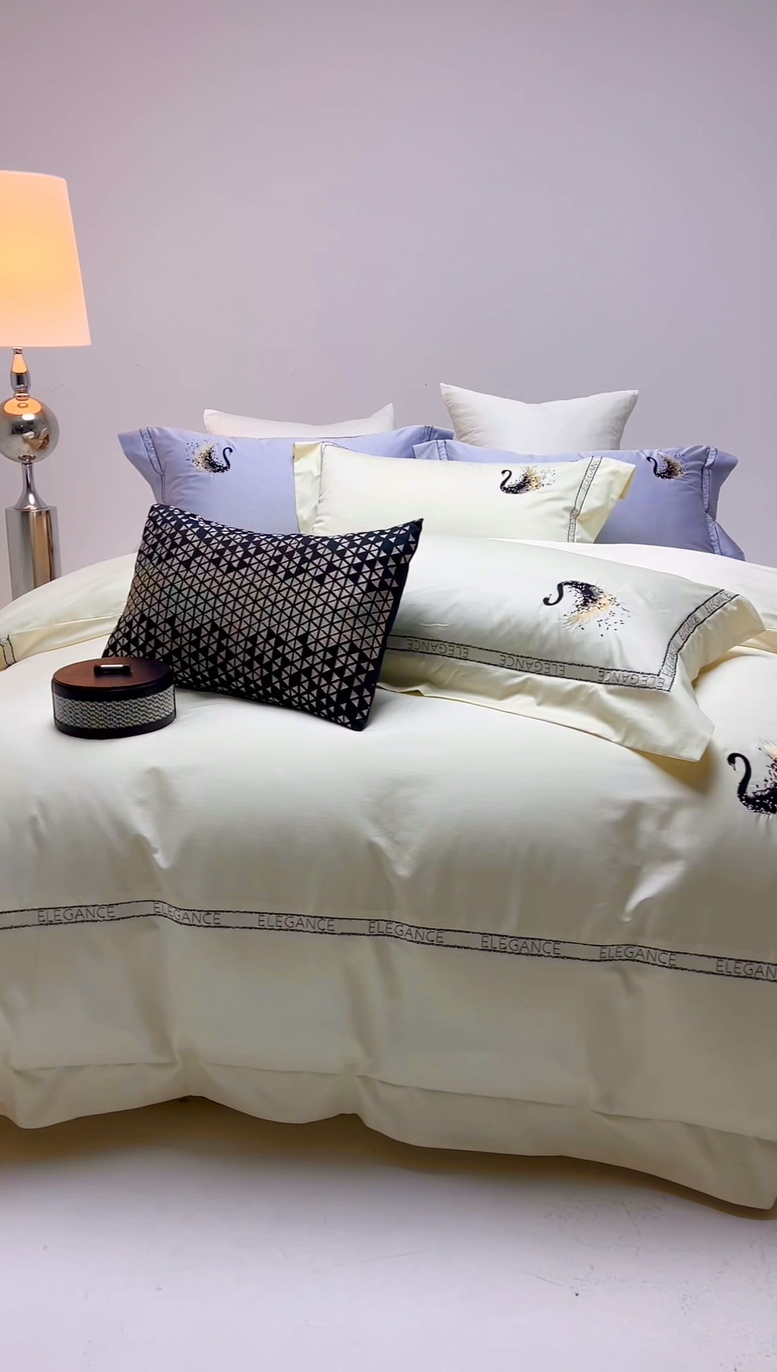 91家纺网 家纺一手货源 找家纺 （总）曼布缇2025春夏新款全棉高密绣花四件套-瓦尔莎