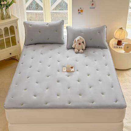 91家纺网 家纺一手货源 找家纺 （总）萌飞 2025新款A类亲肤大豆棉刺绣床垫床褥学生床垫