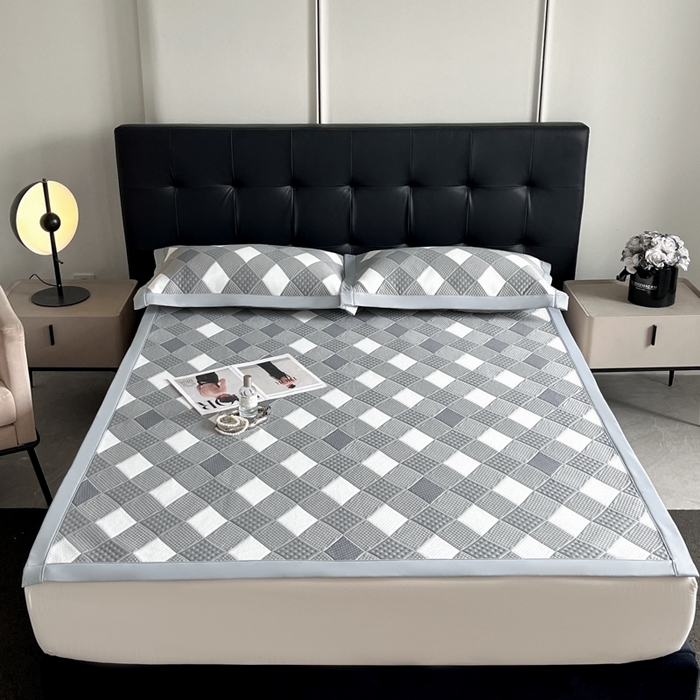 91家纺网 家纺一手货源 找家纺 慕尚家纺 2025新款泡泡大PE提花软席 小灰格