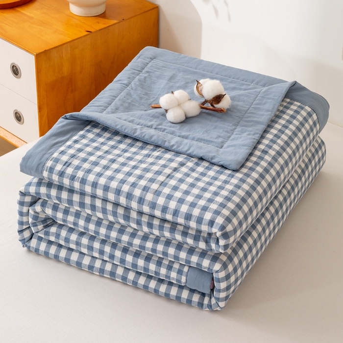 91家纺网 家纺一手货源 找家纺 （总）美梦之都2025新款A类色织水洗棉夏被新疆棉花被空调被夏凉被被子被芯