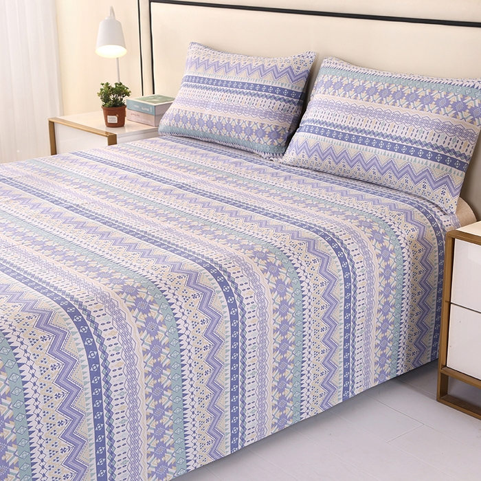 91家纺网 家纺一手货源 找家纺 望淮家纺 2025新款老粗布凉席床单三件套 米波风情