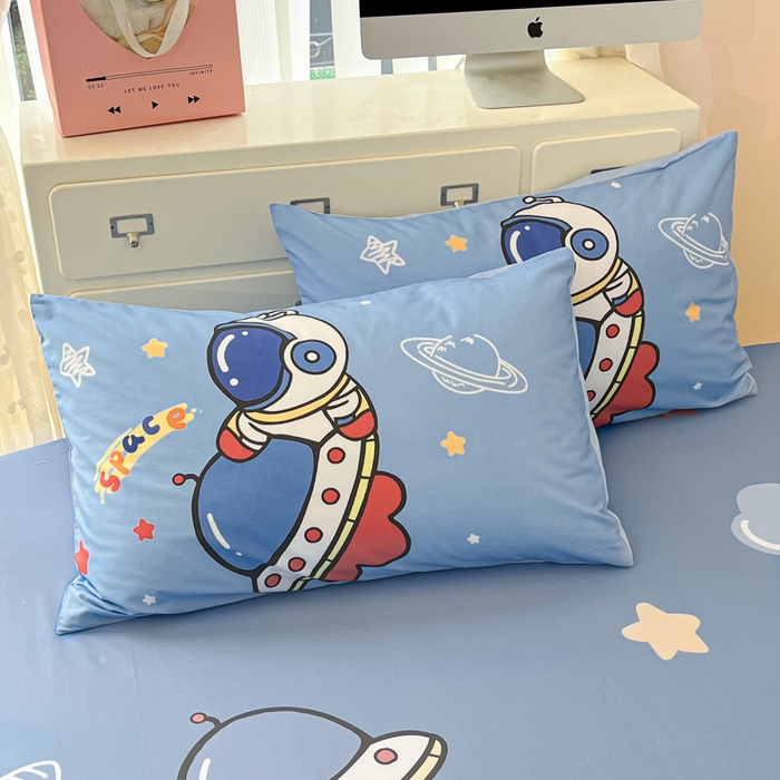 91家纺网 家纺一手货源 找家纺 （总）金爱家2025新款全棉大版印花单品系列-纯棉太空人