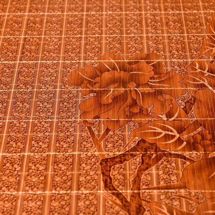 91家纺网 家纺一手货源 找家纺 苏迪凉席竹席2025新款竹席凉席冰丝席碳化双面印花藤草席 蝶舞飞扬