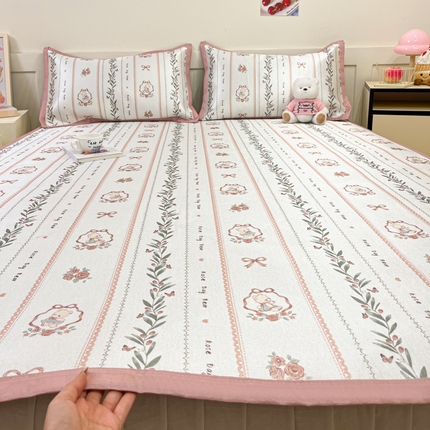 莱米家纺 2025新款小清新数码冰藤系列软席 可爱熊仔