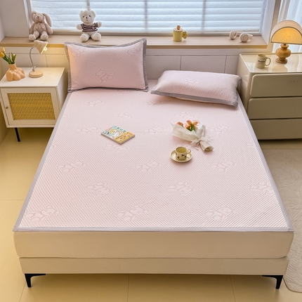 91家纺网 家纺一手货源 找家纺 （总）999家纺 2025新款冰块熊抗菌冰豆豆凉席三件套