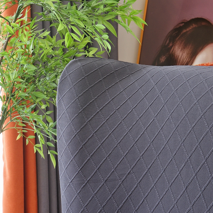 91家纺网 家纺一手货源 找家纺 启博家纺 2025新款菱形格小号老虎椅套 灰蓝