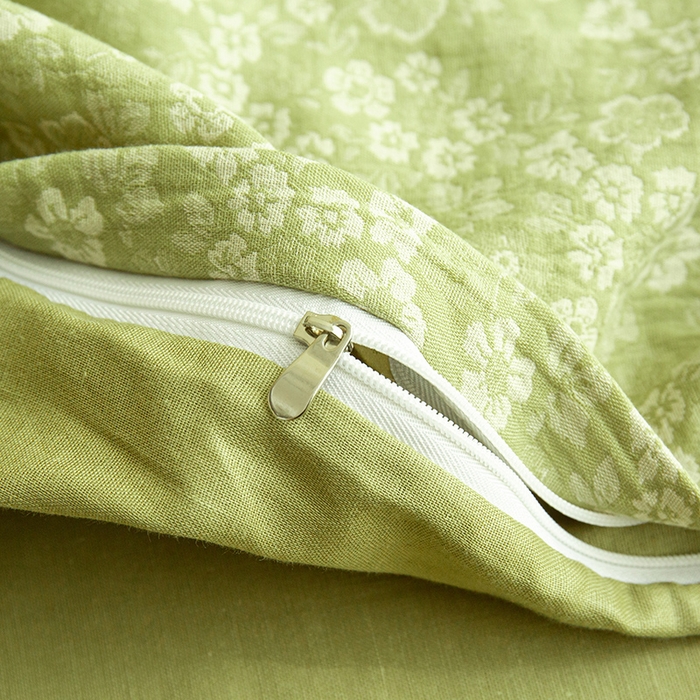 91家纺网 家纺一手货源 找家纺 2025新款A类全棉三层纱四件套 花语