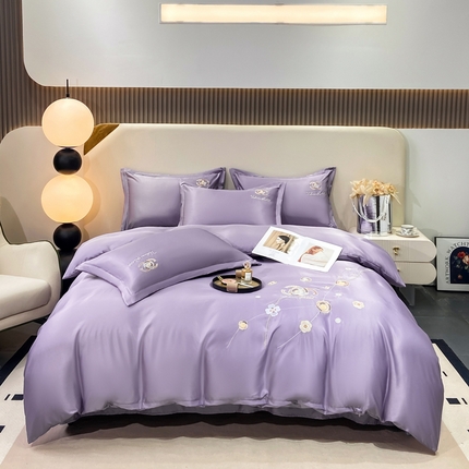 91家纺网 家纺一手货源 找家纺 （总）慧菲 2025新款轻奢水洗天丝四件套-伊恋