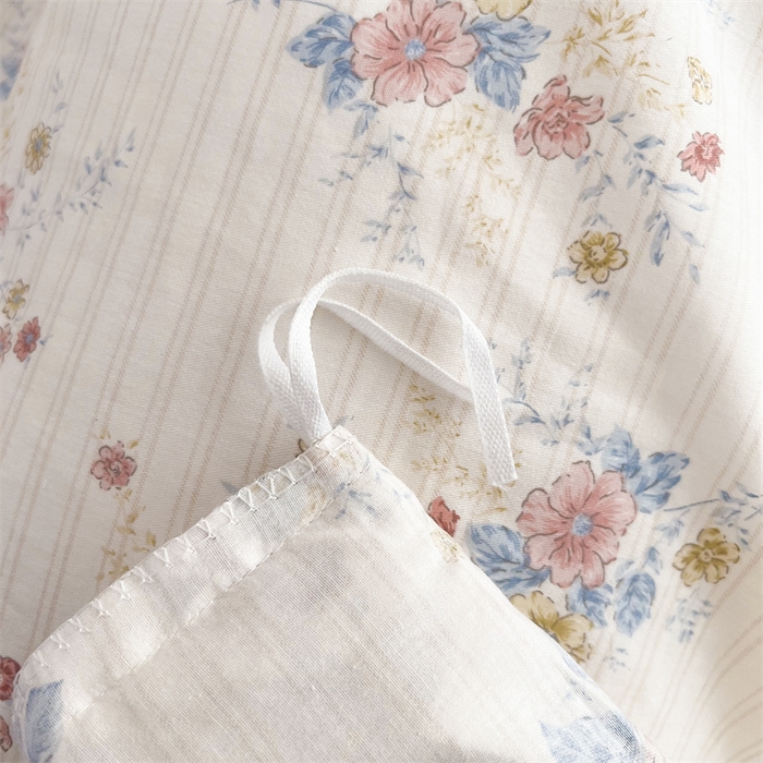 91家纺网 家纺一手货源 找家纺 十个点 2025新款全棉纯棉蕾丝花边床裙四件套 淡雅如梦