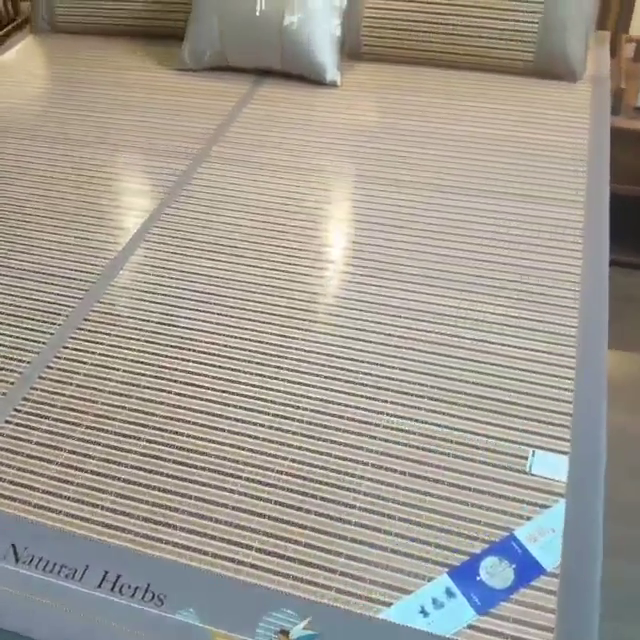 91家纺网 家纺一手货源 找家纺 苏迪凉席竹席2025新款竹席凉席冰丝席碳化双面印花藤草席 草本--北欧风情