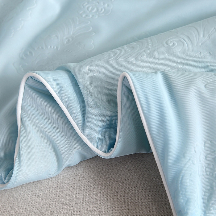 91家纺网 家纺一手货源 找家纺 品乐家纺 2025新款凉感A类可水洗抗菌冰冰被夏被夏凉被空调被被子被芯 冰冰被-蓝