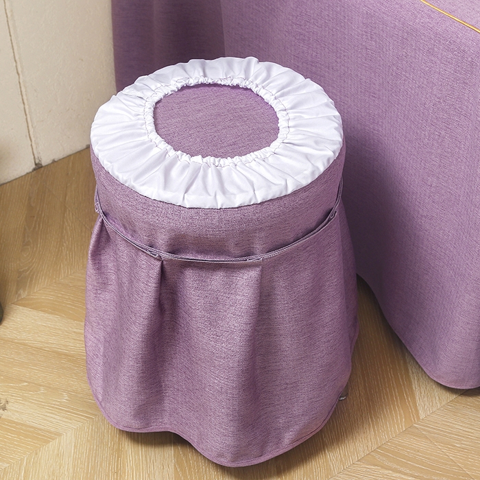 91家纺网 家纺一手货源 找家纺 芙怡 2025春夏新款8023款棉麻绒美 容床罩-花颜系列 花颜-紫