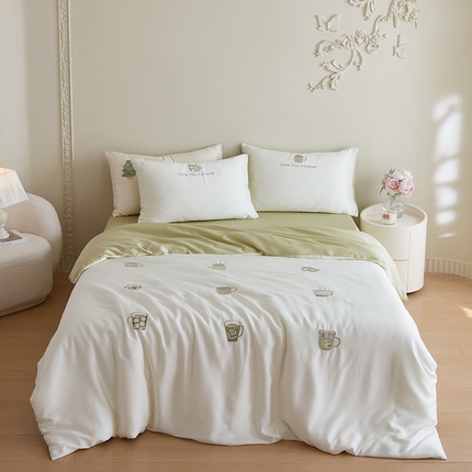 91家纺网 家纺一手货源 找家纺 （总）风向标2025新款60S兰精天丝绣花四件套