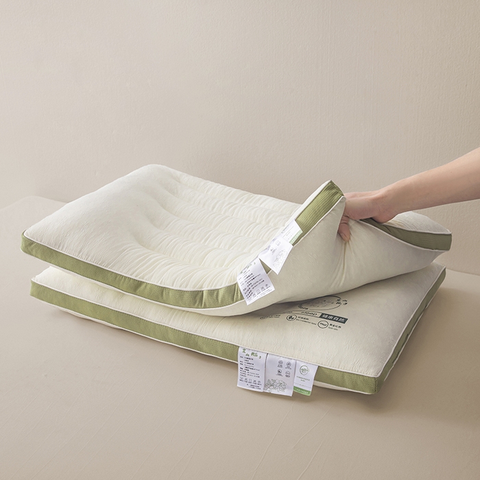 91家纺网 家纺一手货源 找家纺 云熙枕业 2025新款亲肤提花空山栀子花枕头枕芯 空山栀子定型枕 48x74cm/只