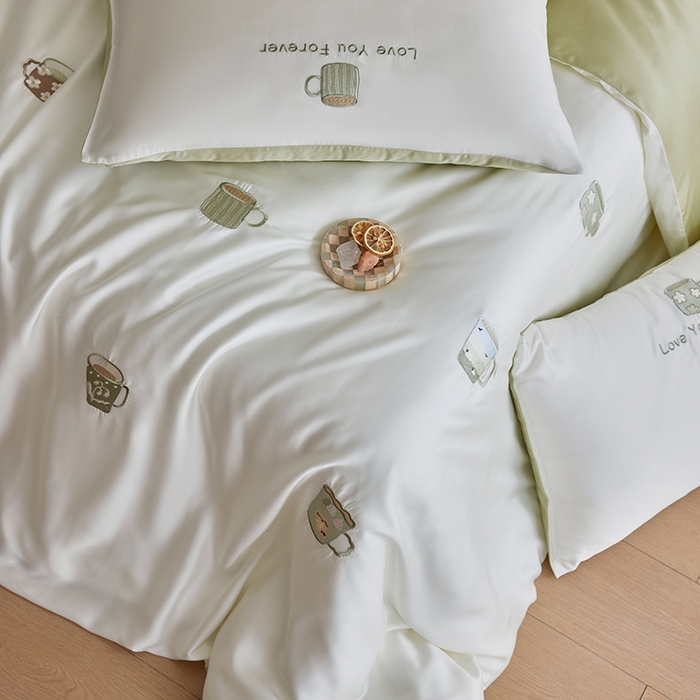 91家纺网 家纺一手货源 找家纺 （总）安莱生活 2025兰精进口60S天丝绣花四件套