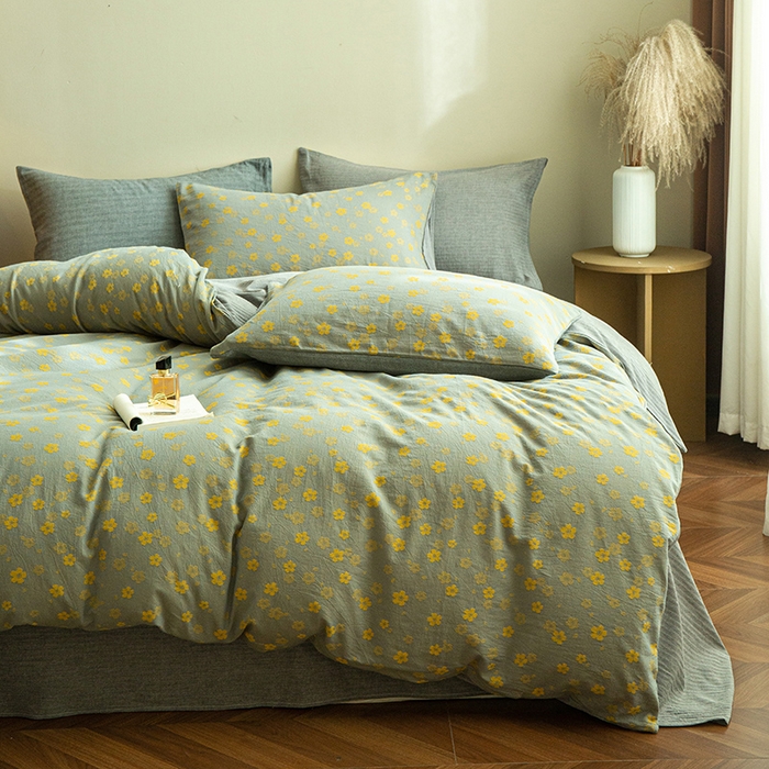 91家纺网 家纺一手货源 找家纺 （总）2025新款A类全棉三层纱四件套