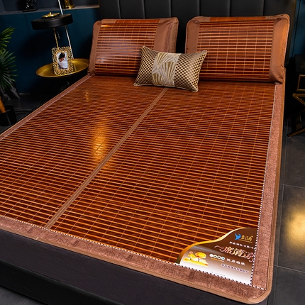 苏迪凉席竹席2025新款竹席凉席冰丝席碳化双面印花藤草席 红木纹