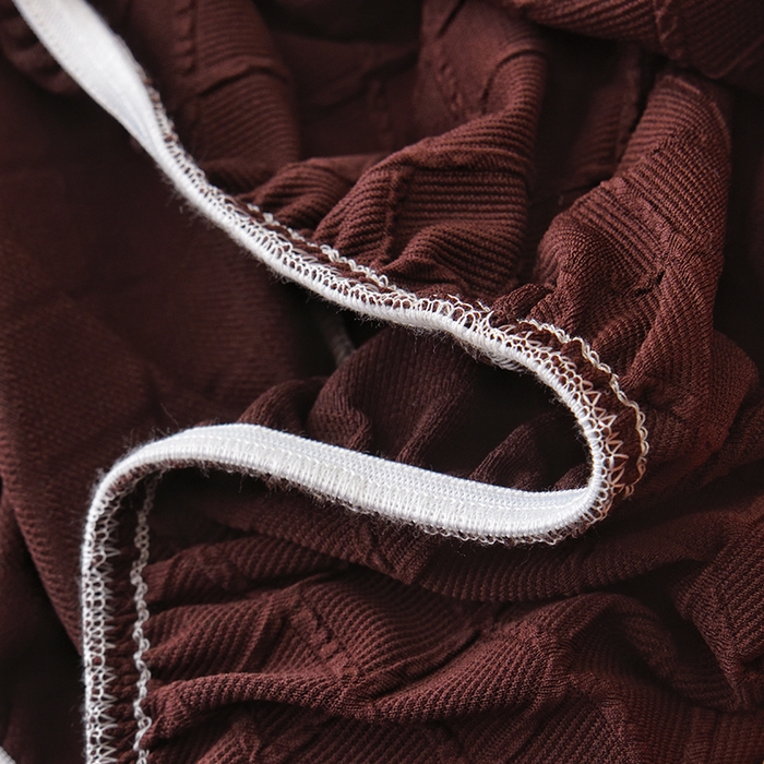 91家纺网 家纺一手货源 找家纺 启博家纺 2025新款菱形格小号老虎椅套 咖色