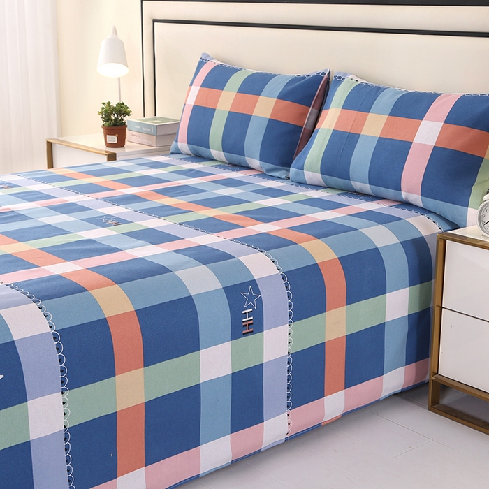 91家纺网 家纺一手货源 找家纺 望淮家纺 2025新款老粗布凉席床单三件套 星雅格