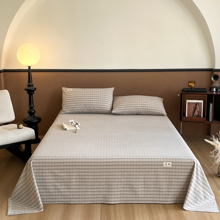 21度C 2025复古风全棉A类母婴级床单 日落灰