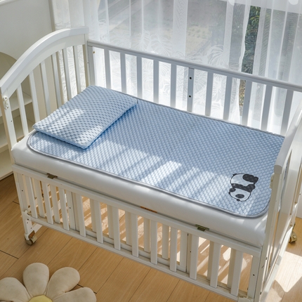 宅部落 2025新款凉感豆豆儿童卡通凉席 大熊猫-深蓝