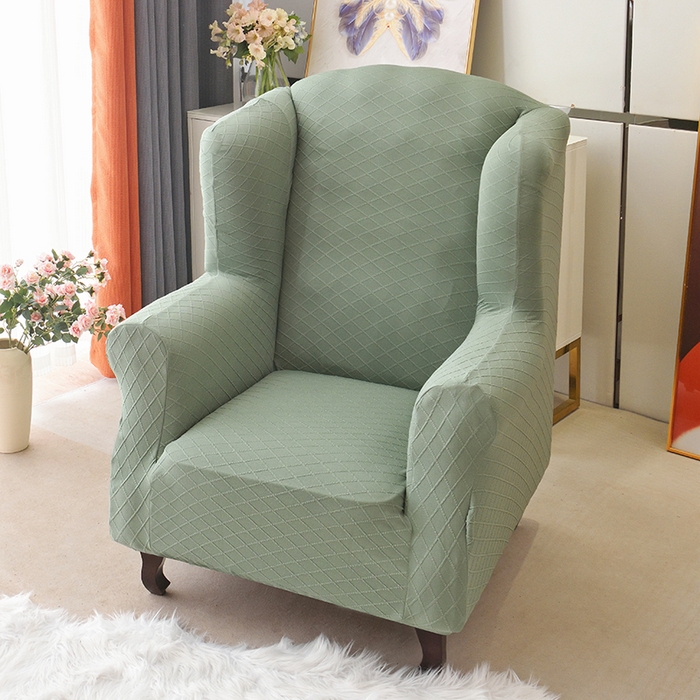 91家纺网 家纺一手货源 找家纺 2025新款菱形格大号老虎椅套 果绿