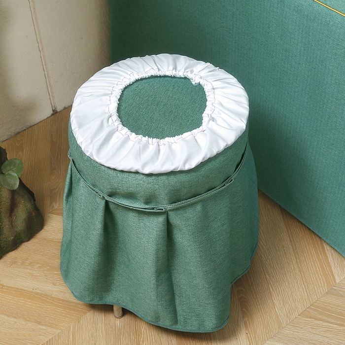 91家纺网 家纺一手货源 找家纺 芙怡 2025春夏新款8023款棉麻绒美 容床罩-花颜系列 花颜-墨绿