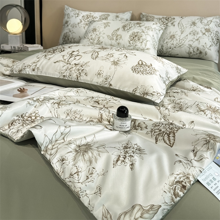 91家纺网 家纺一手货源 找家纺 笙意家纺  2025新款水洗真丝数码印花暗盒款夏被 时宜