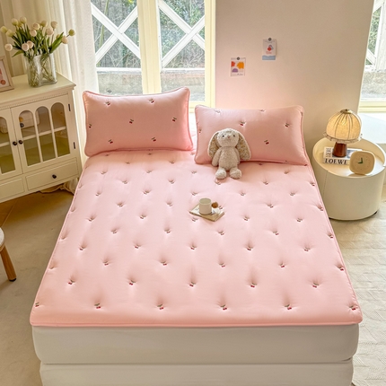 91家纺网 家纺一手货源 找家纺 （总）萌飞 2025新款A类亲肤大豆棉刺绣床垫床褥学生床垫