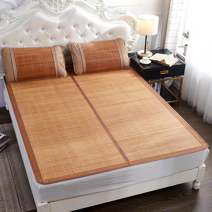 91家纺网 家纺一手货源 找家纺 苏迪凉席竹席2025新款竹席凉席冰丝席碳化双面印花藤草席 3.2碳化席