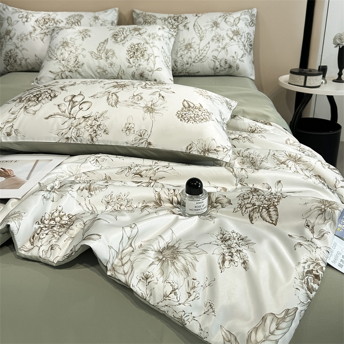 91家纺网 家纺一手货源 找家纺 笙意家纺  2025新款水洗真丝数码印花暗盒款夏被 时宜