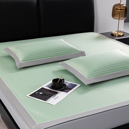 小牛席业 2025新款新款无印风纯色凉感冰丝席系列-床笠款 绿色