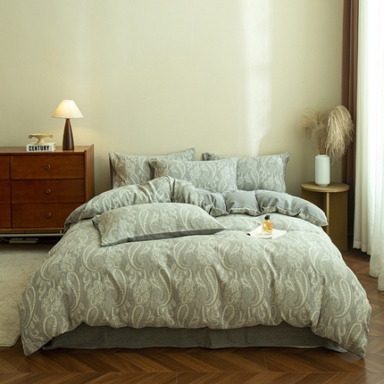 91家纺网 家纺一手货源 找家纺 （总）2025新款A类全棉三层纱四件套