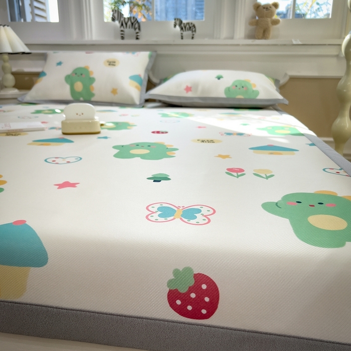 91家纺网 家纺一手货源 找家纺 （总）五月家纺 2025新款卡通冰丝印花凉席