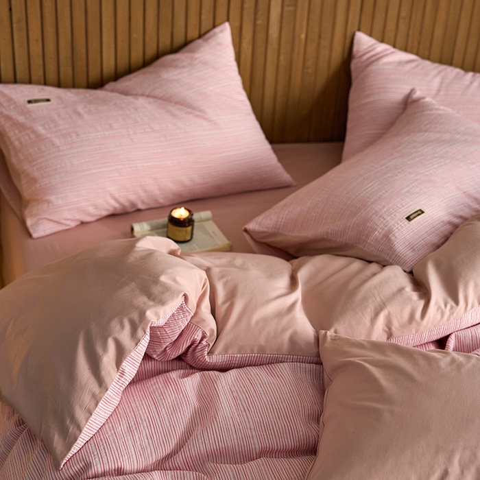 91家纺网 家纺一手货源 找家纺 安莱生活 2025 全棉立体色织提花四件套 摩卡粉