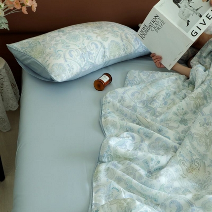 朵美 2025新款50支天丝印花夏被+夏被四件套 兰顿