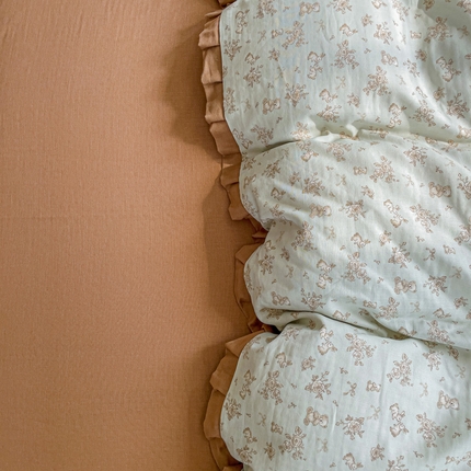 忆生活家纺 2025新款全棉韩版双层纱花边款四件套 半亩花田