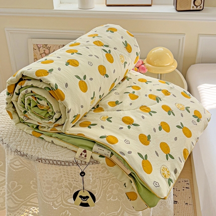 91家纺网 家纺一手货源 找家纺 （总）金蕊阁 2025新款A类水洗双层纱夏被大豆夏被夏凉被空调被