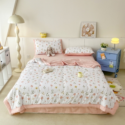 梦舒羽2025新款小清新系列水洗棉夏被 夏日恋情