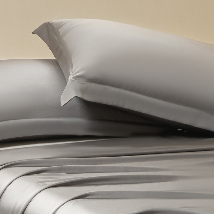 91家纺网 家纺一手货源 找家纺 涵宸家纺  2025新款天丝-天丝棉-纯色单枕套-场景2 枕套-星夜灰