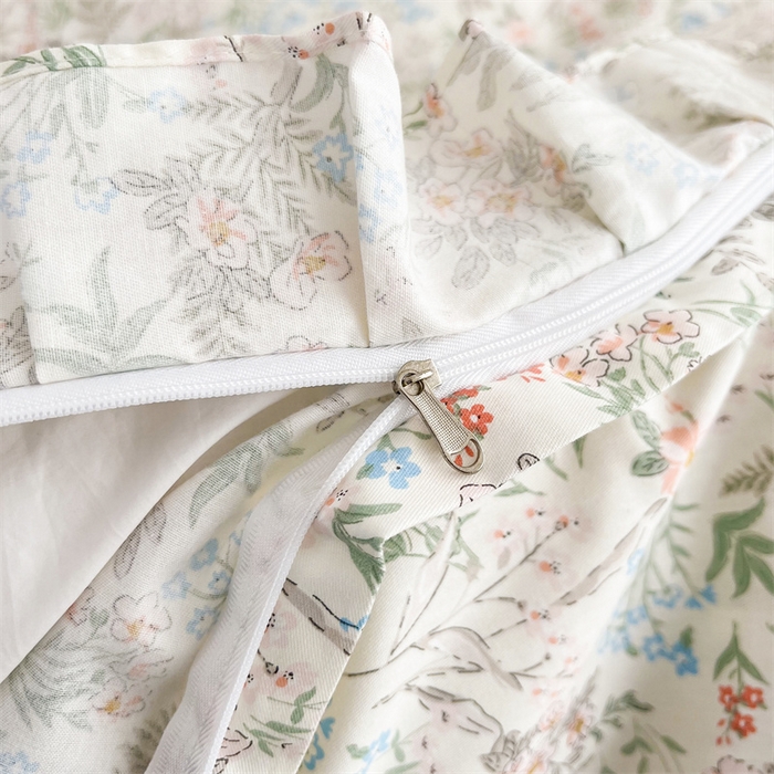 91家纺网 家纺一手货源 找家纺  十个点 2025新款全棉纯棉蕾丝花边床裙 暮色花海